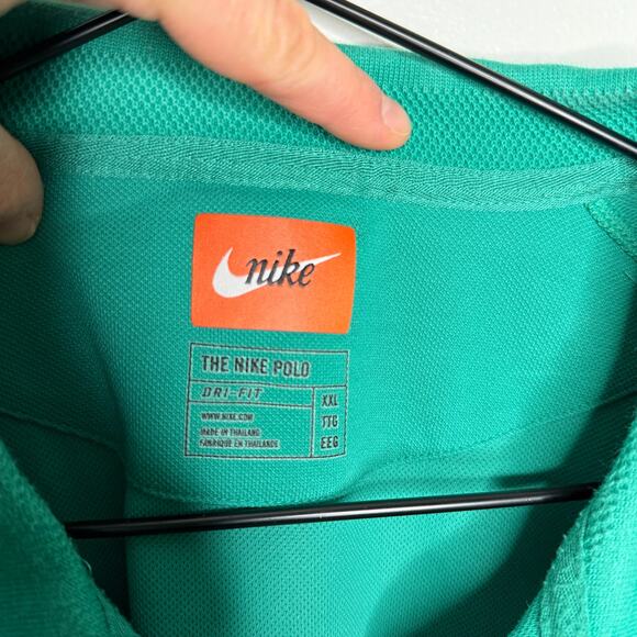 Nike Tiger Woods Frank Polo Shirt Mens XXL Neptune Green Masters Golf - Picture 4 of 10